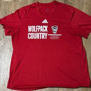 NC State University Adidas Red Wolfpack Country‎ Men's Shirt